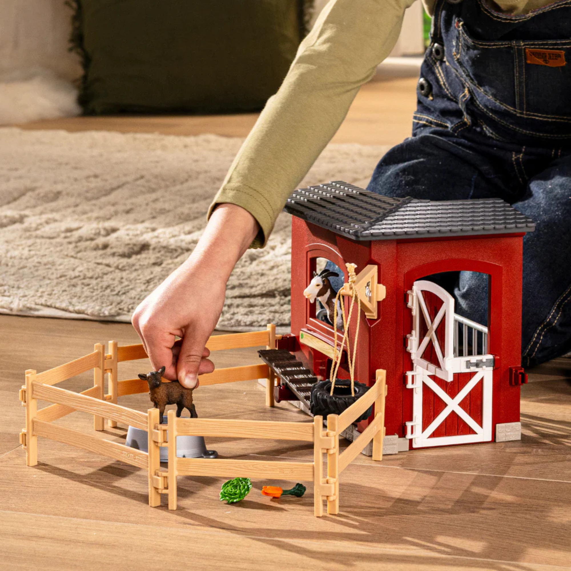 Schleich Goat Stable Playset