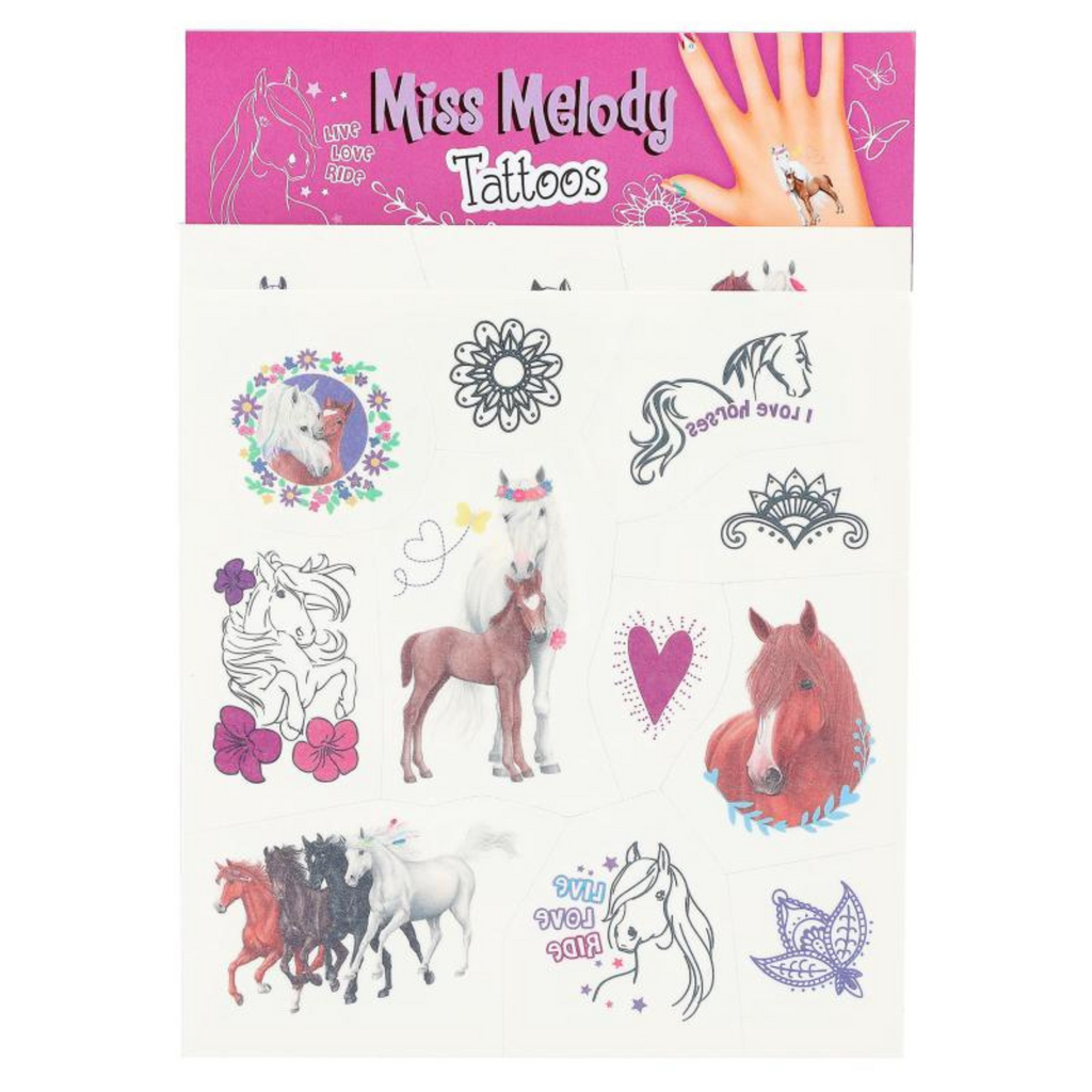 Depesche 11773 Miss Melody Romantic 3 Compartments Filled In Pink, With Horse Design, Pencil Case, Ruler, Scissors And Much More, Caricature, 0011773, Pink