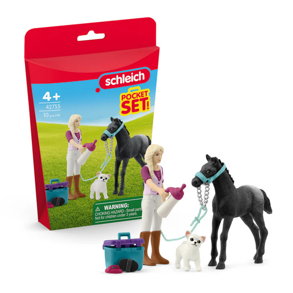 Schleich Horse Grooming Playset with Appaloosa Foal 42755