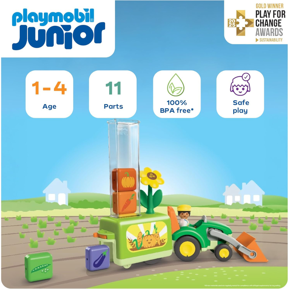 PLAYMOBIL 71773 Junior Tractor with Load and Drop Planter