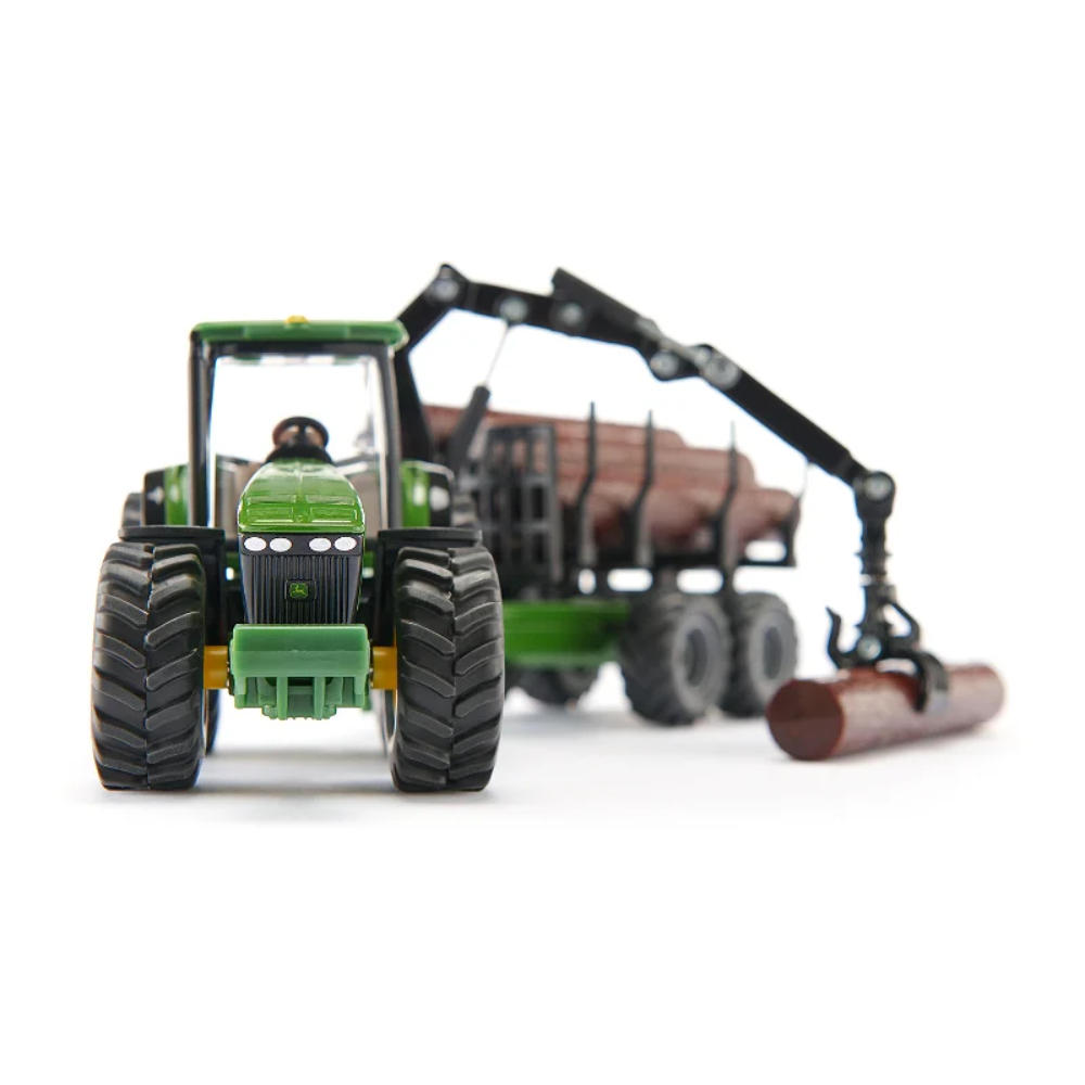 John Deere 8430 Tractor and Forestry Trailer