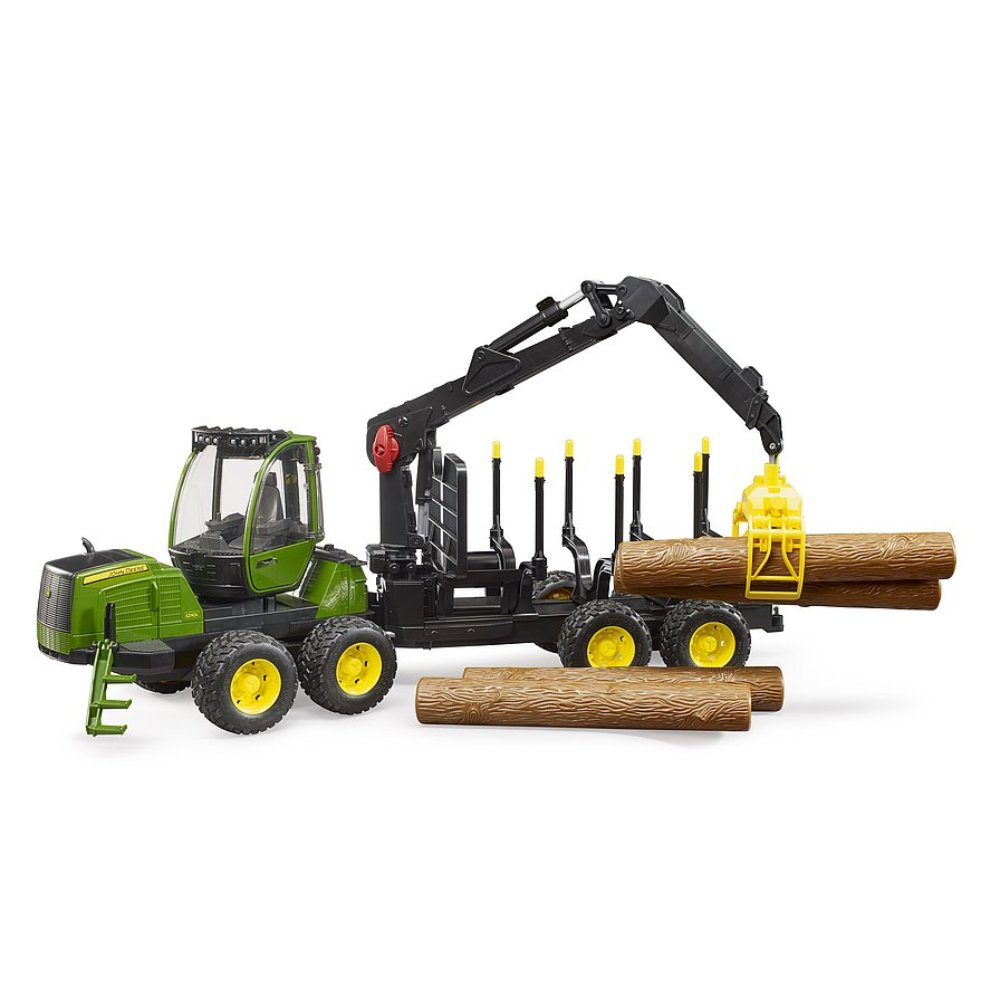 John Deere Forwarder with Grabber & 4 Logs