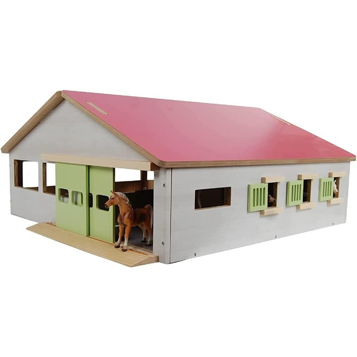 Riding toy horse with stable on sale