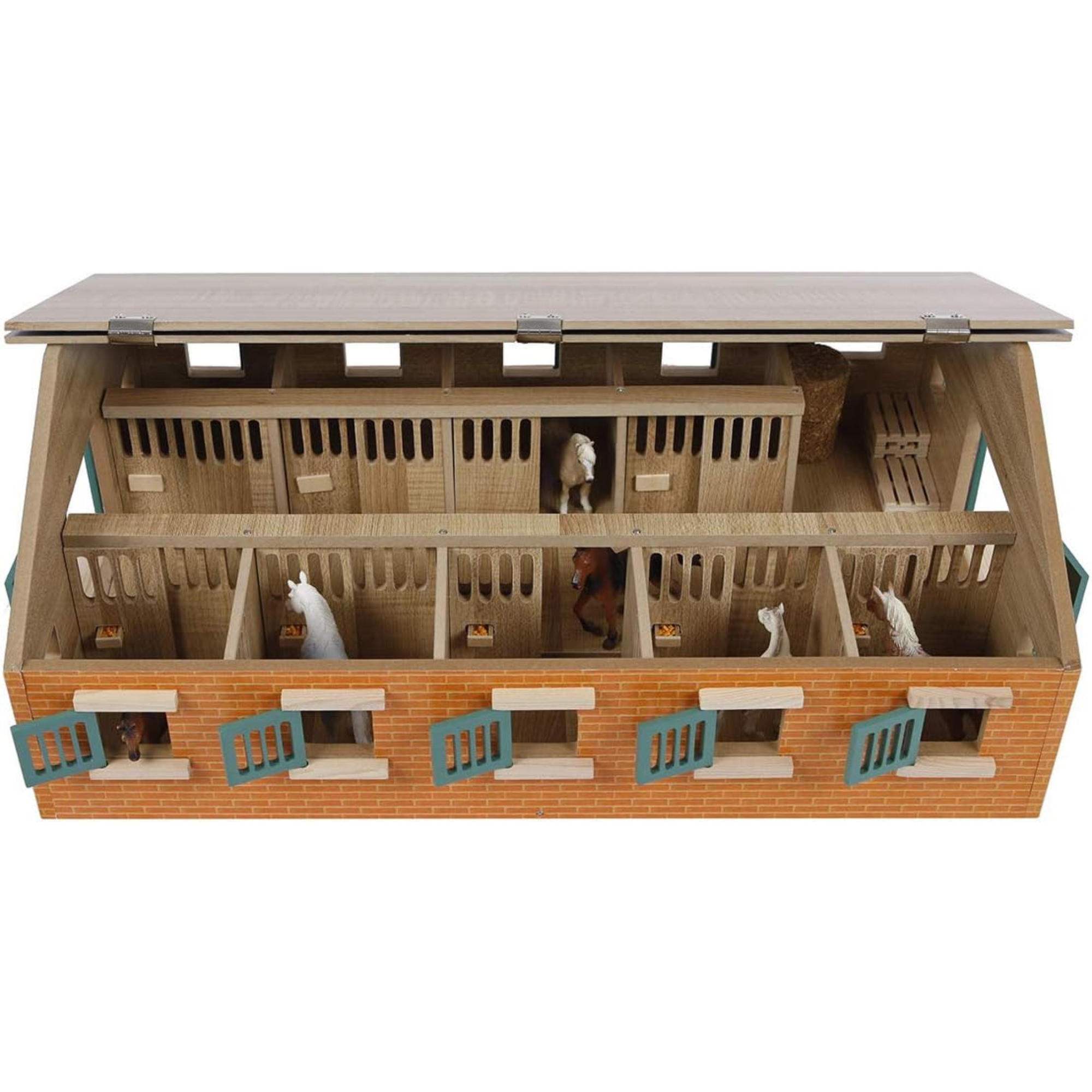 Kids Globe 610544 Wooden Horse Stable with 9 Stalls