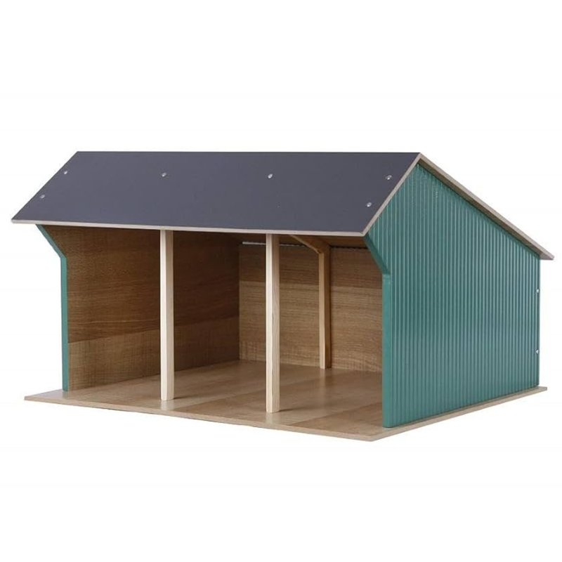 Toy Wooden Farm Shed for 3 Tractors