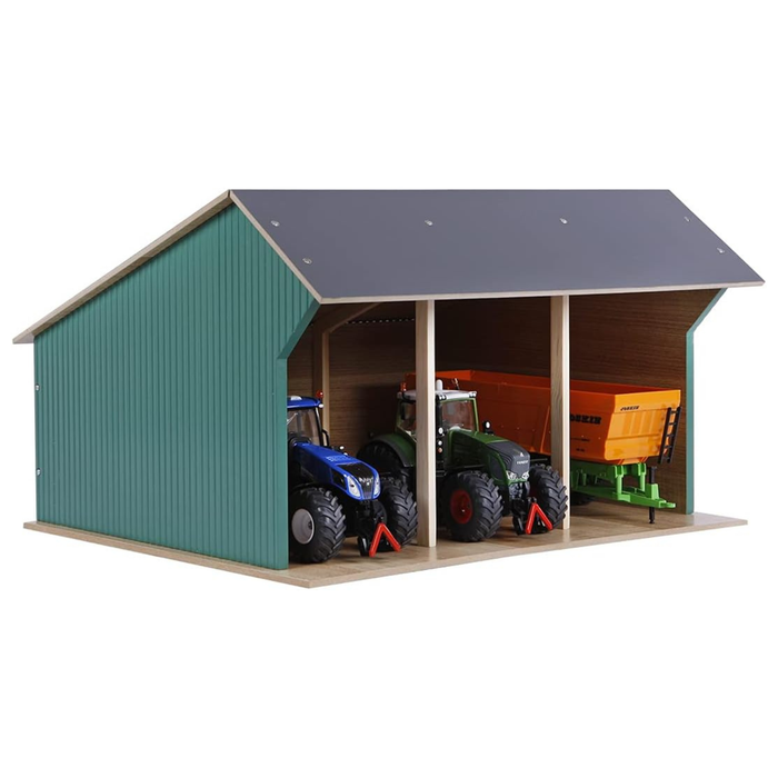 Toy Wooden Farm Shed for 3 Tractors