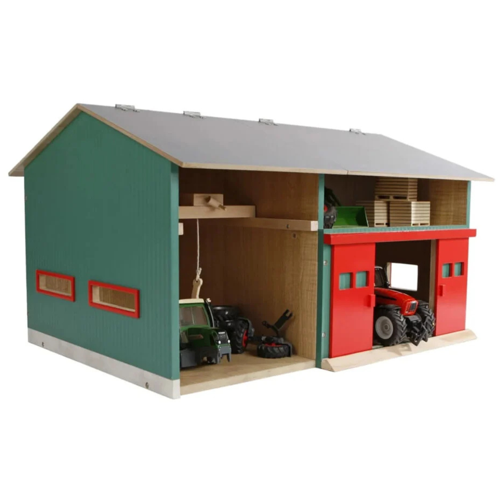 Kids Globe Toy Workshop with Storage & Red Doors