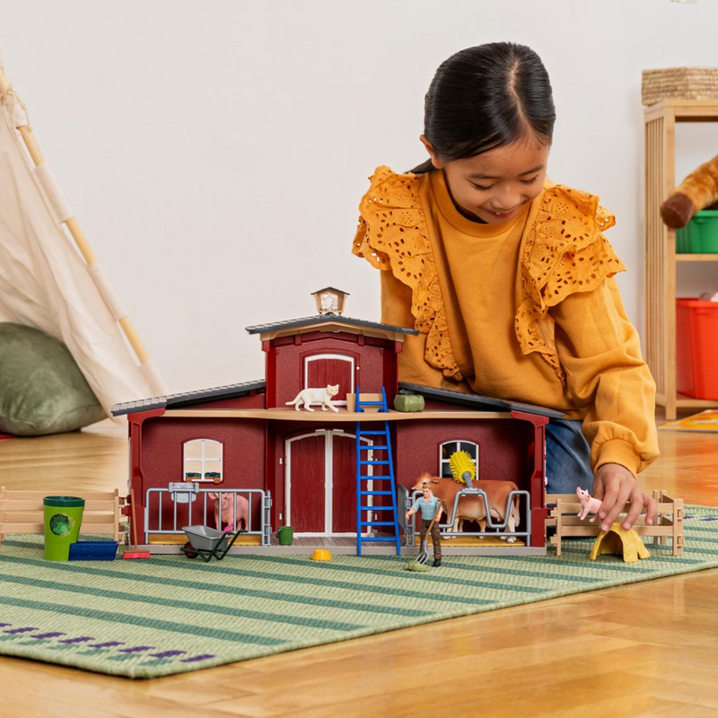 Large Barn with Animals and Accessories 42606