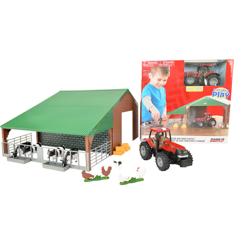 Farm Building Set with Case Tractor