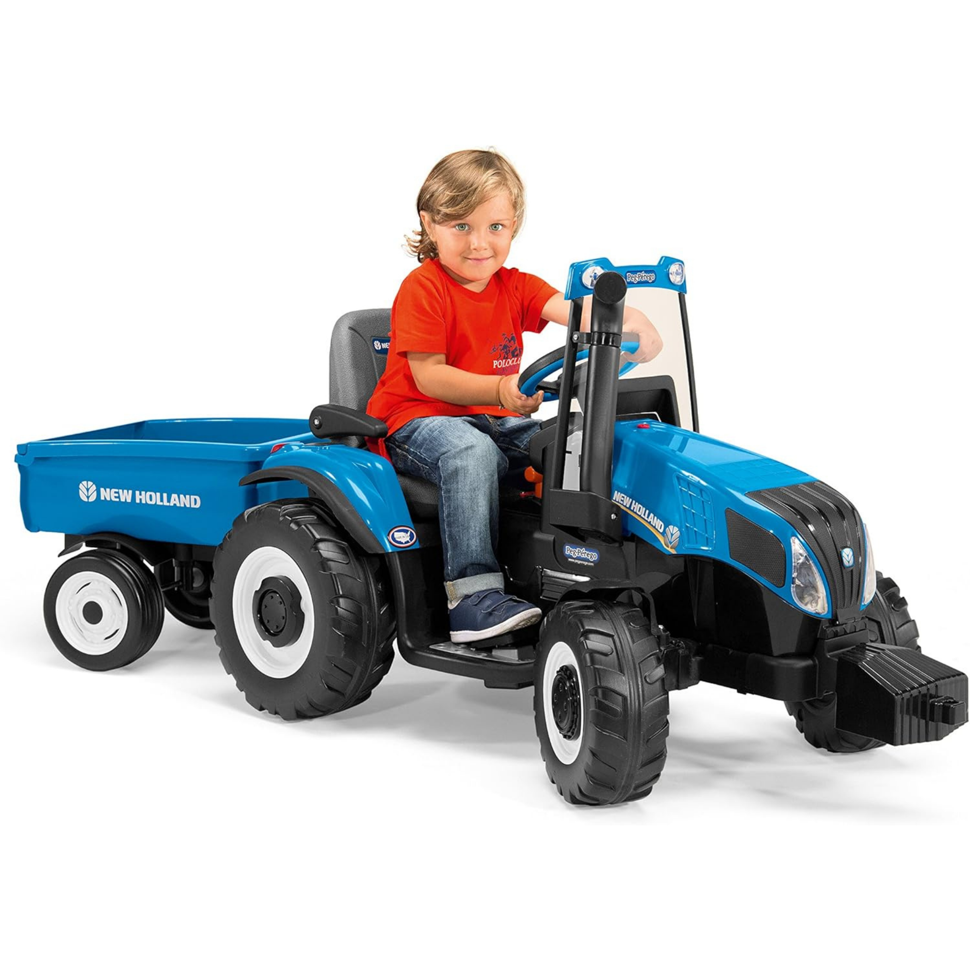 Peg Perego New Holland 12v Tractor & Trailer