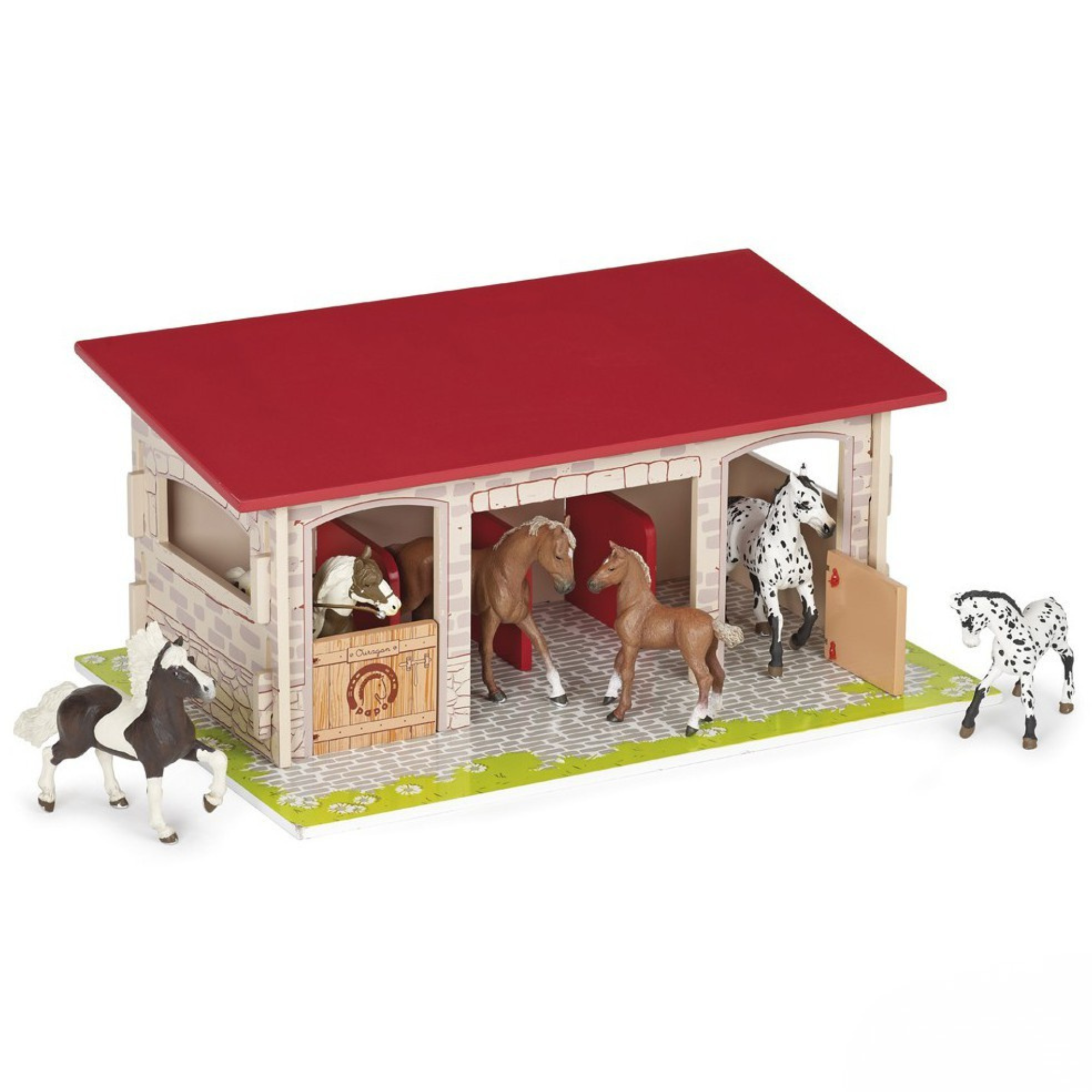 Papo Wooden Horse Stables