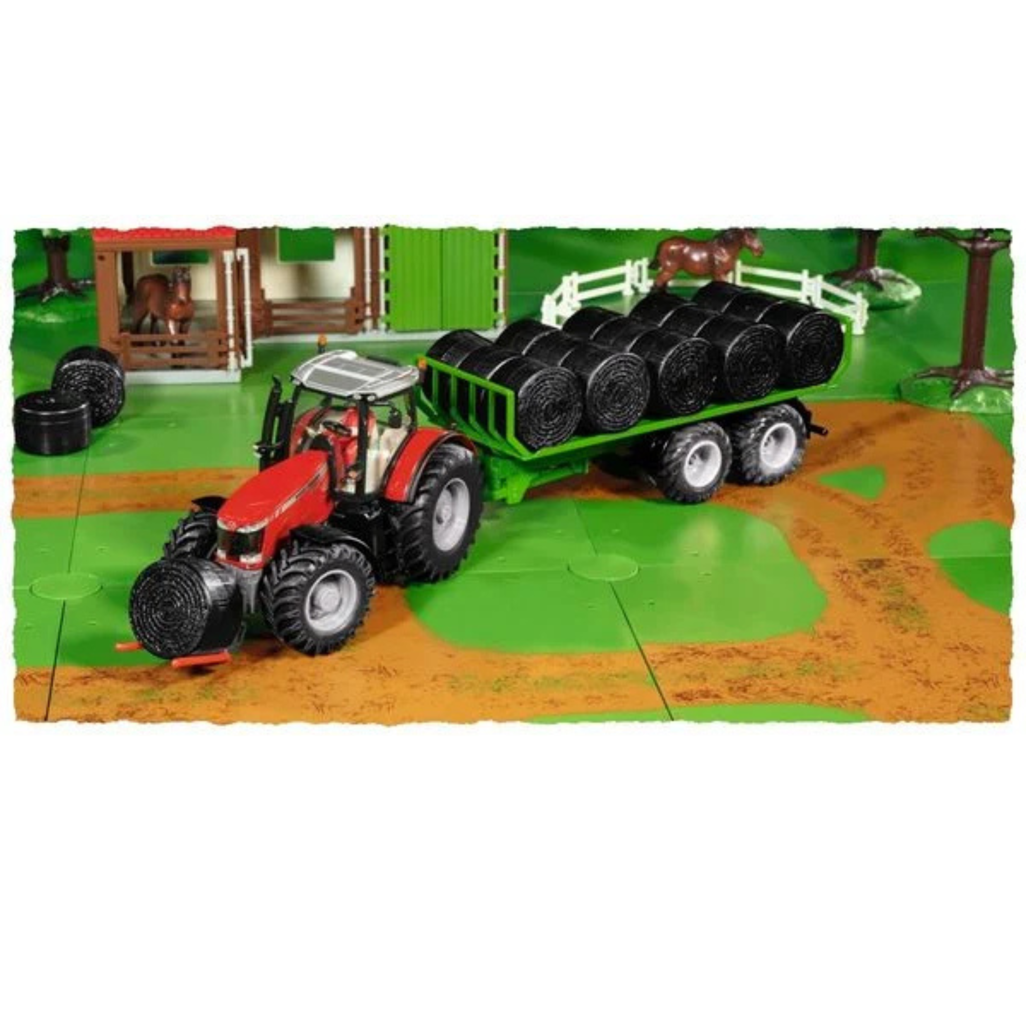Siku 8614 Massey Ferguson with Bale Handler