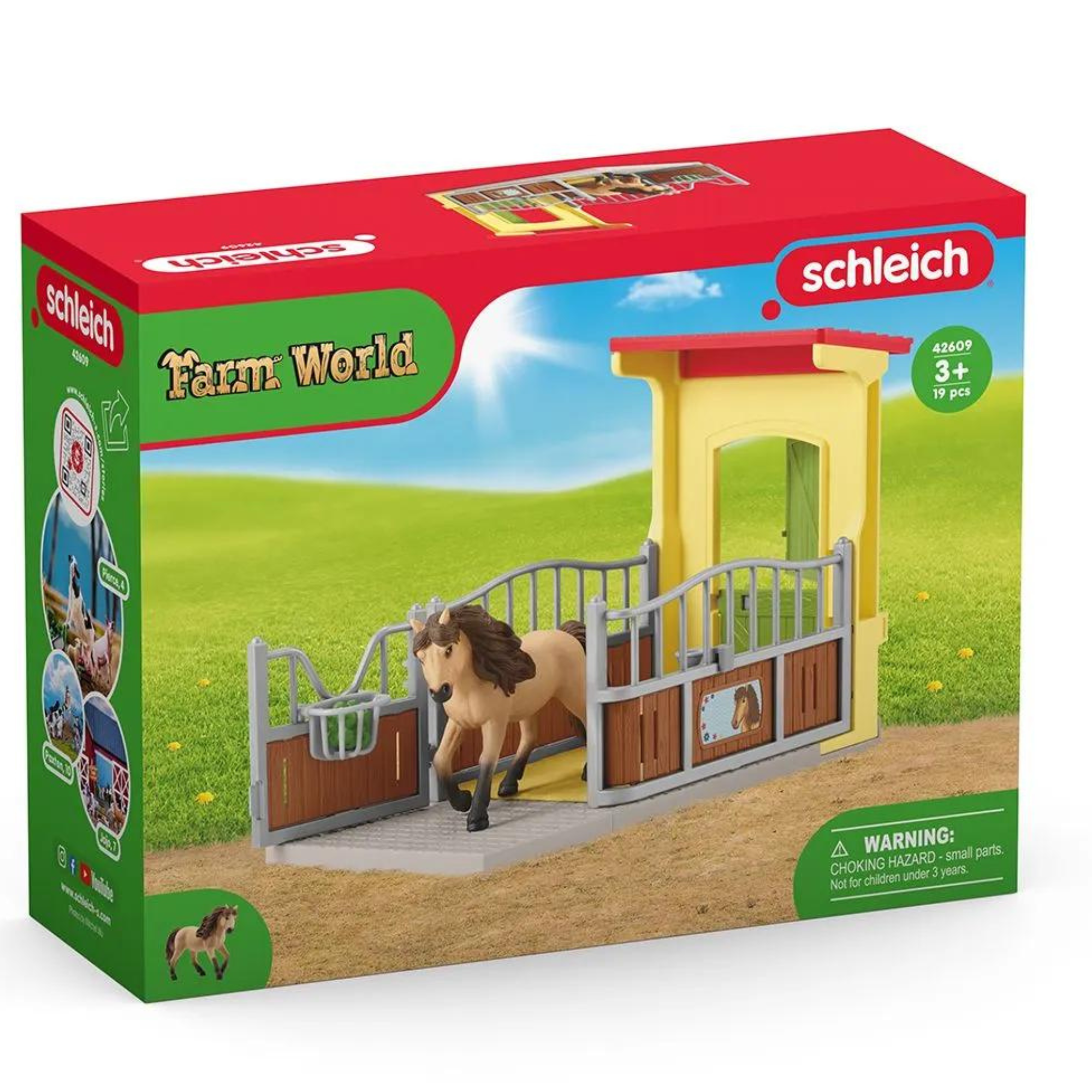 Schleich Pony Box with Iceland Pony Stallion