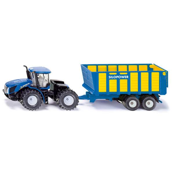 Siku New Holland Tractor & Silopower Silage Trailer