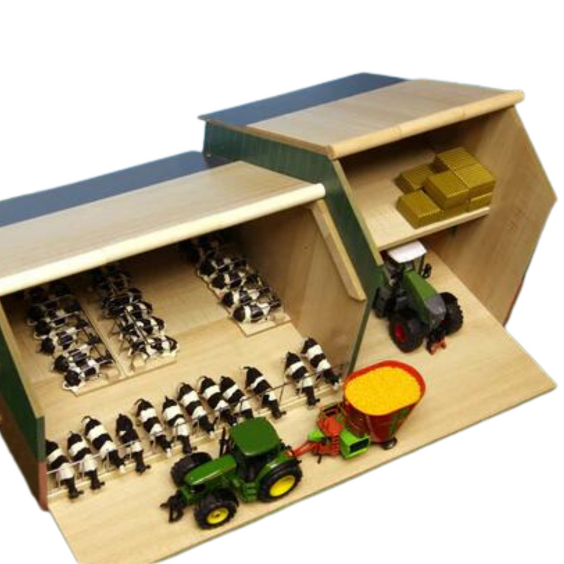 Starter Wooden Farm Play Set with Kids Globe 0200 Shed