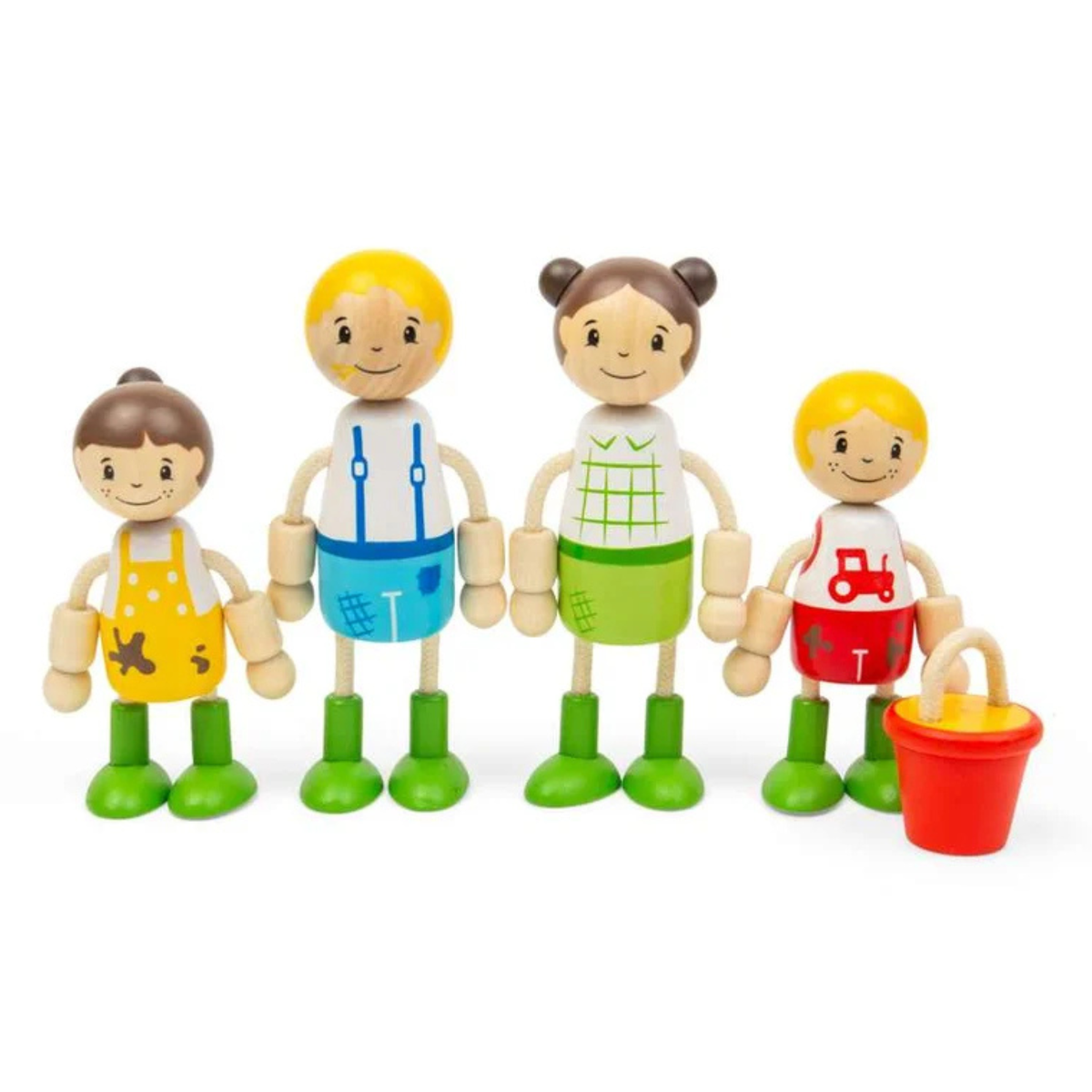 Tidlo Bigjigs Toys Farmer Family Dolls