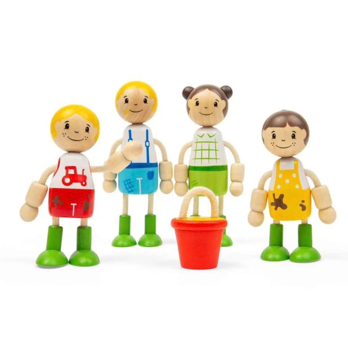 Tidlo Bigjigs Toys Farmer Family Dolls