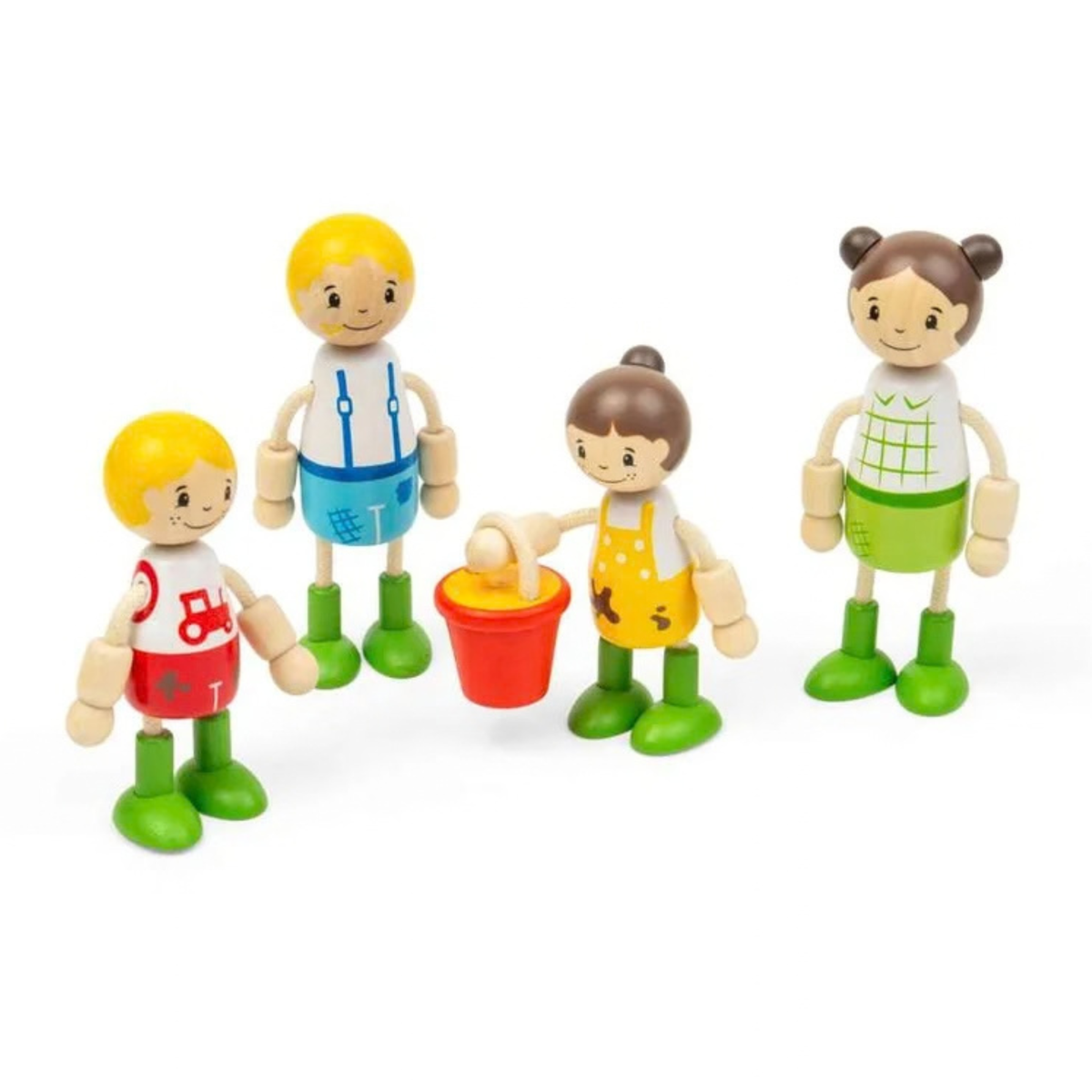 Tidlo Bigjigs Toys Farmer Family Dolls