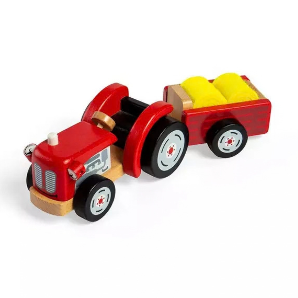 Tidlo Wooden Tractor and Trailer with Hay