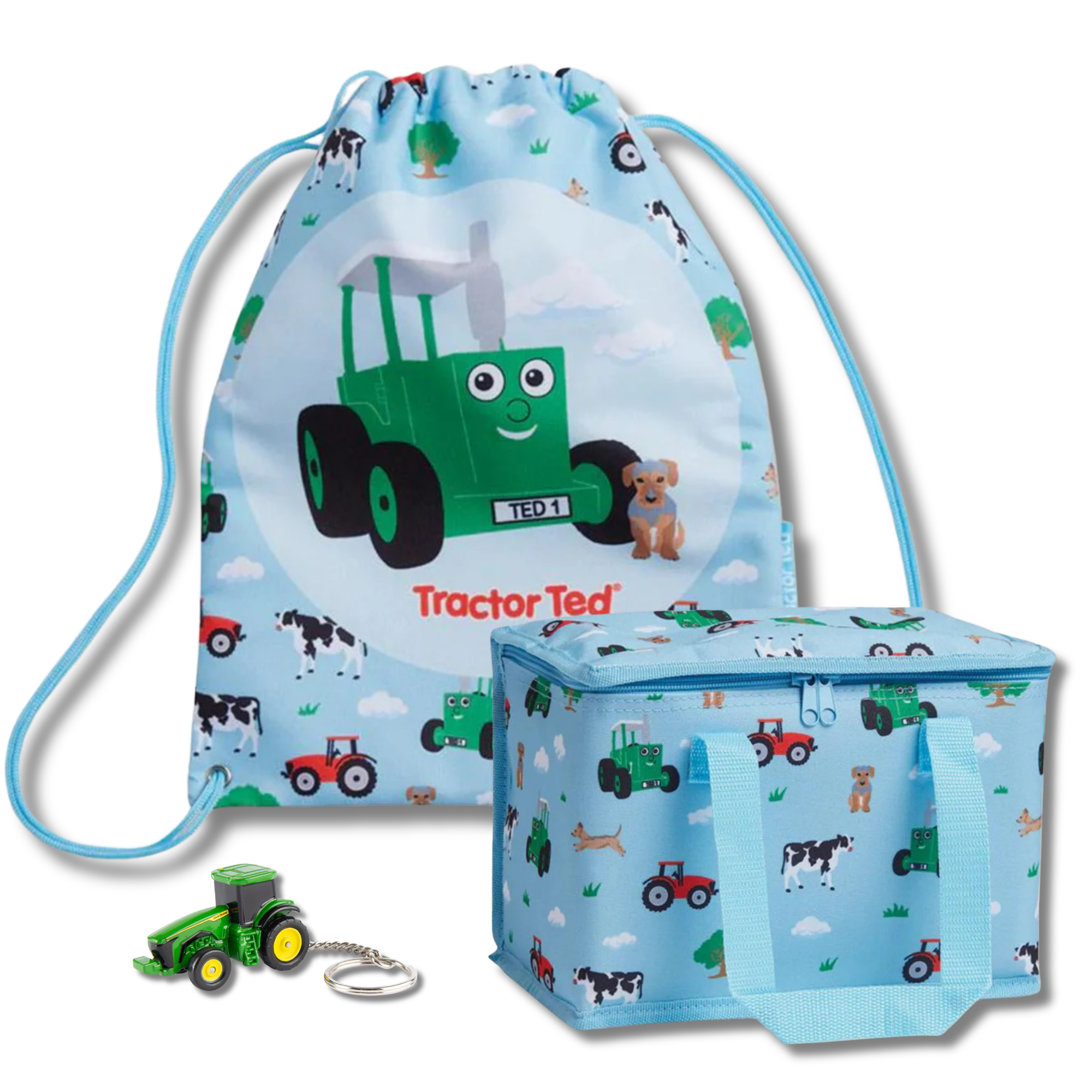 Tractor Ted Cool Bag, Boot/Swim Bag and free John Deere Keyring