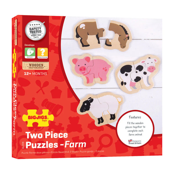 Bigjigs Two-piece Farm Puzzles