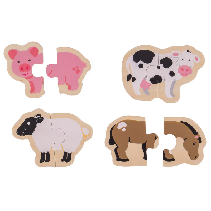 Bigjigs Two-piece Farm Puzzles