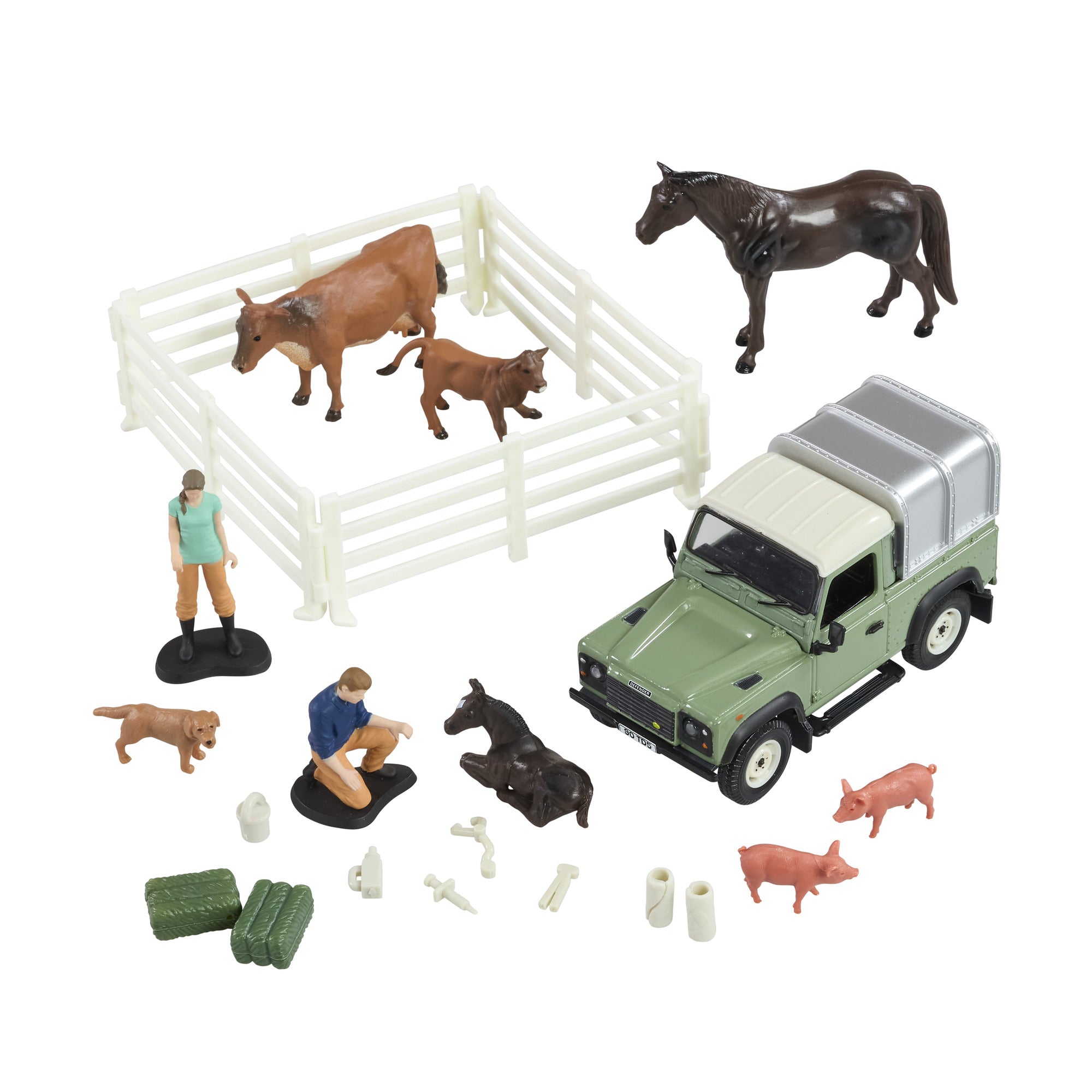 Land rover avec bétaillère et animaux - britains BRI43138A1 Land rover avec bétaillère et animaux - britains BRI43138A1