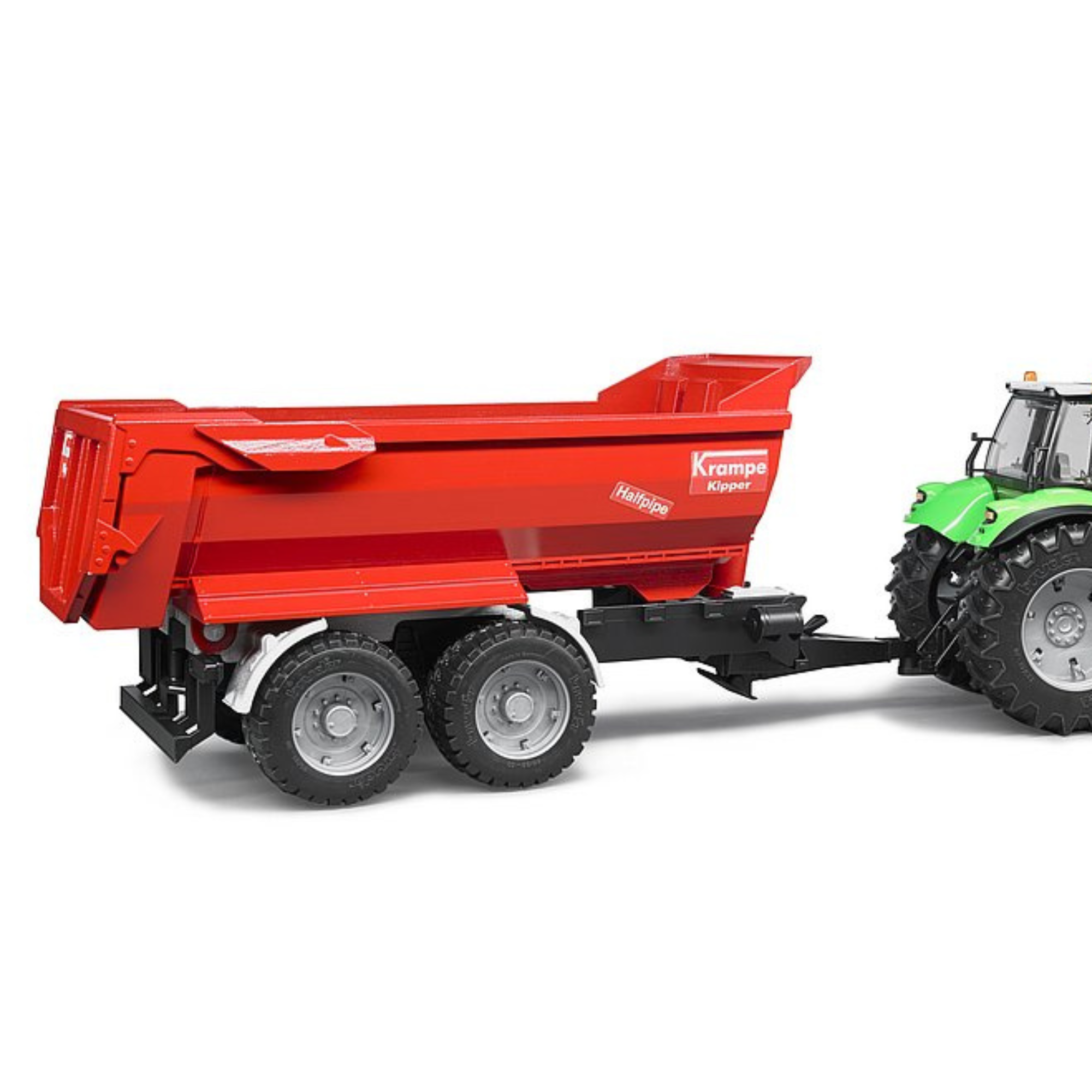 Bruder Toys 02225 Red Half Pipe Trailer