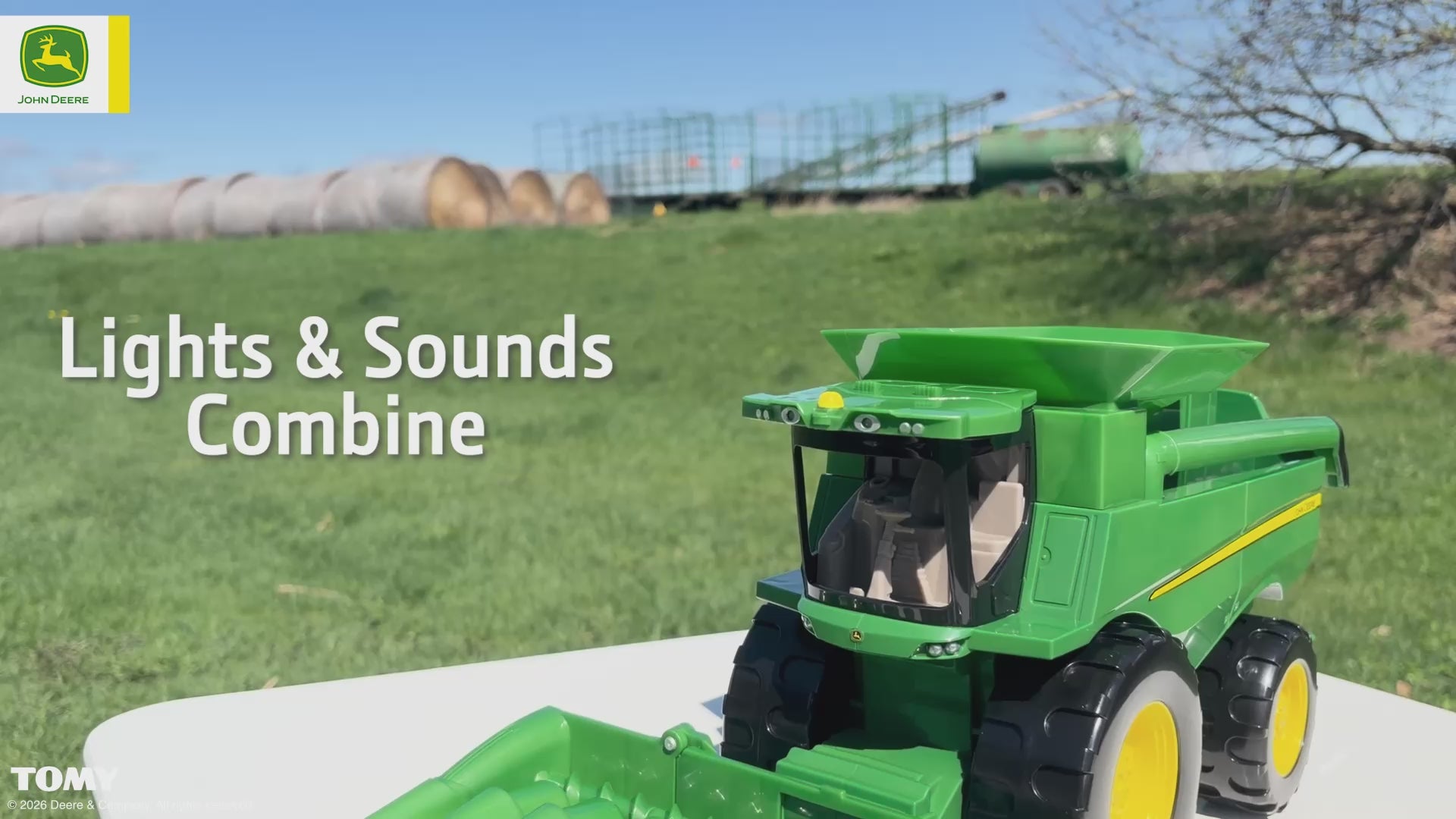 Tomy John Deere Kids Light & Sounds Combine Demo Video