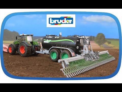 Bruder Toys Fliegl Barrel Trailer Jumbo Line Plus Video