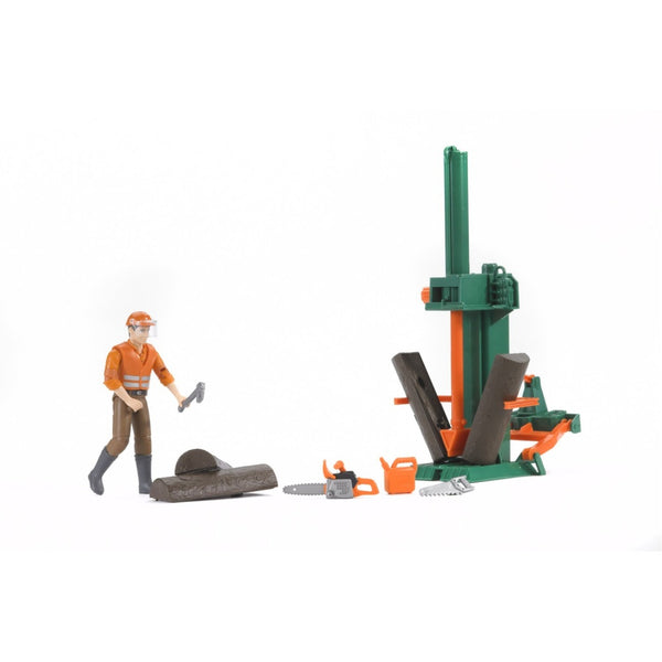 Bruder BWorld 62650 Forestry Set with Log Splitter & Accessories