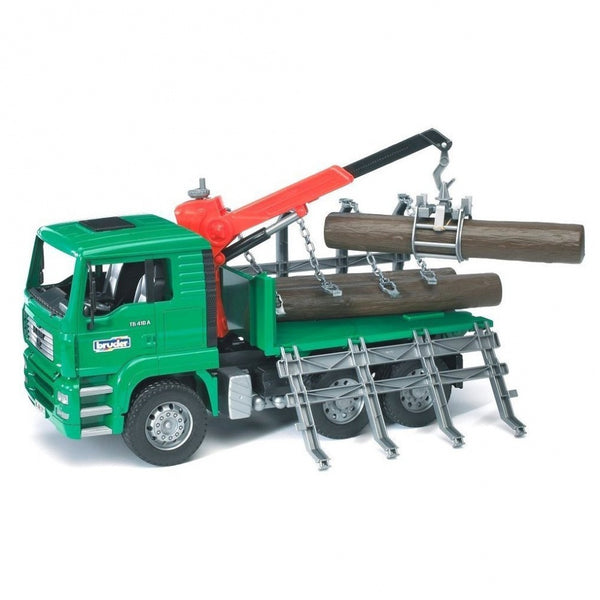 Bruder MAN TGA Timber Truck with Crane & 3 Trunks 02769