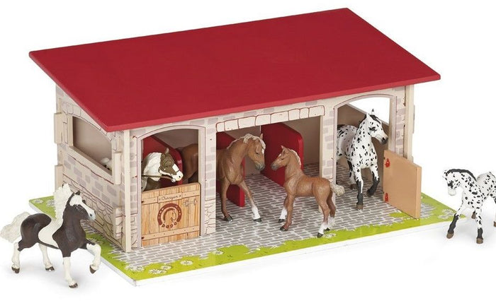 Papo Model Wooden Horse Stall Boxes 60104