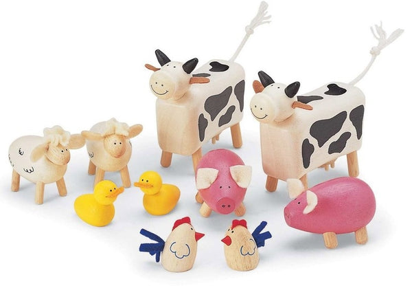Toy Farm Animals Wood