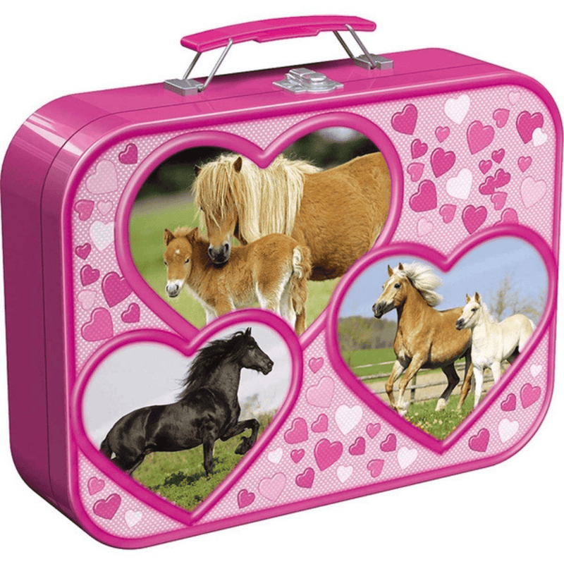 4 in 1 Keepsake Tin I Love Horses Jigsaw Puzzle