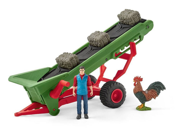 Hay Conveyor with Farmer (Schleich) [42377]