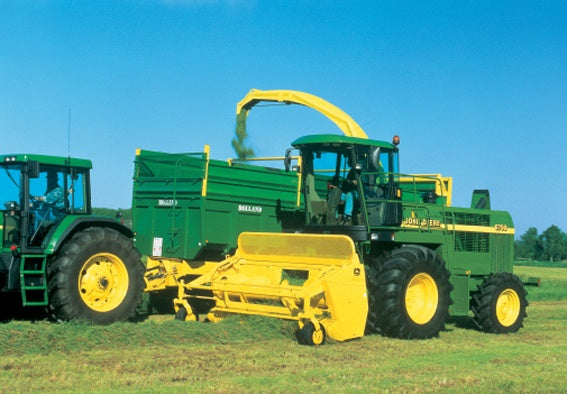 Green John Deere Forage Harvester card