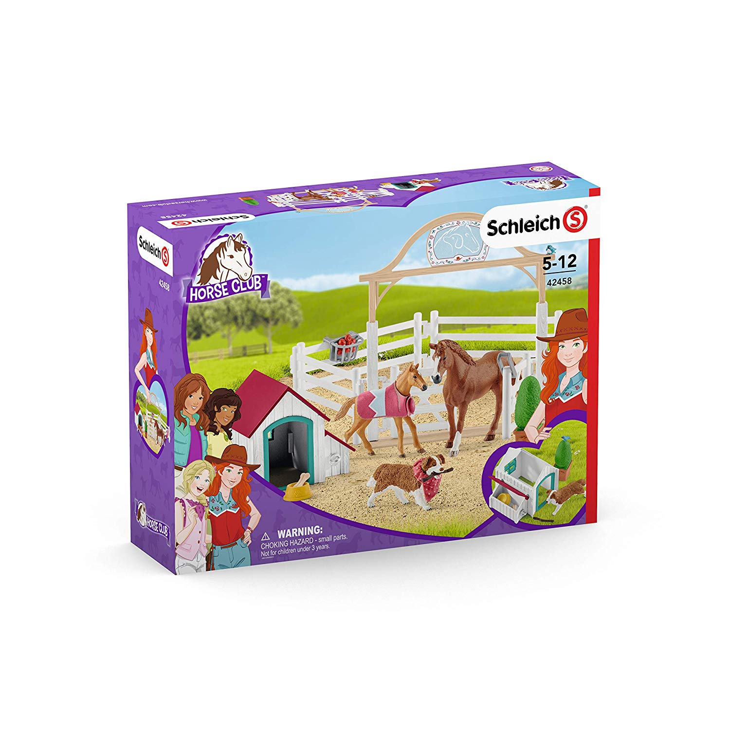 Schleich Hannah's Guest Horses with Ruby the Dog Playset 42458