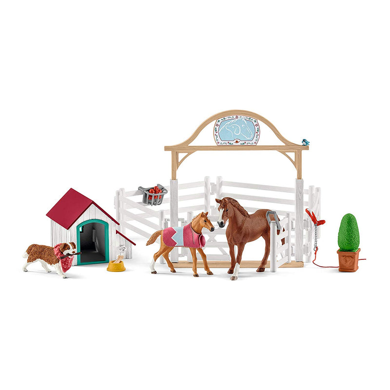 Schleich Hannah's Guest Horses with Ruby the Dog Playset 42458