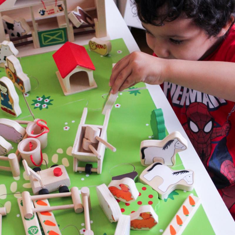 Wooden Play Farm Set