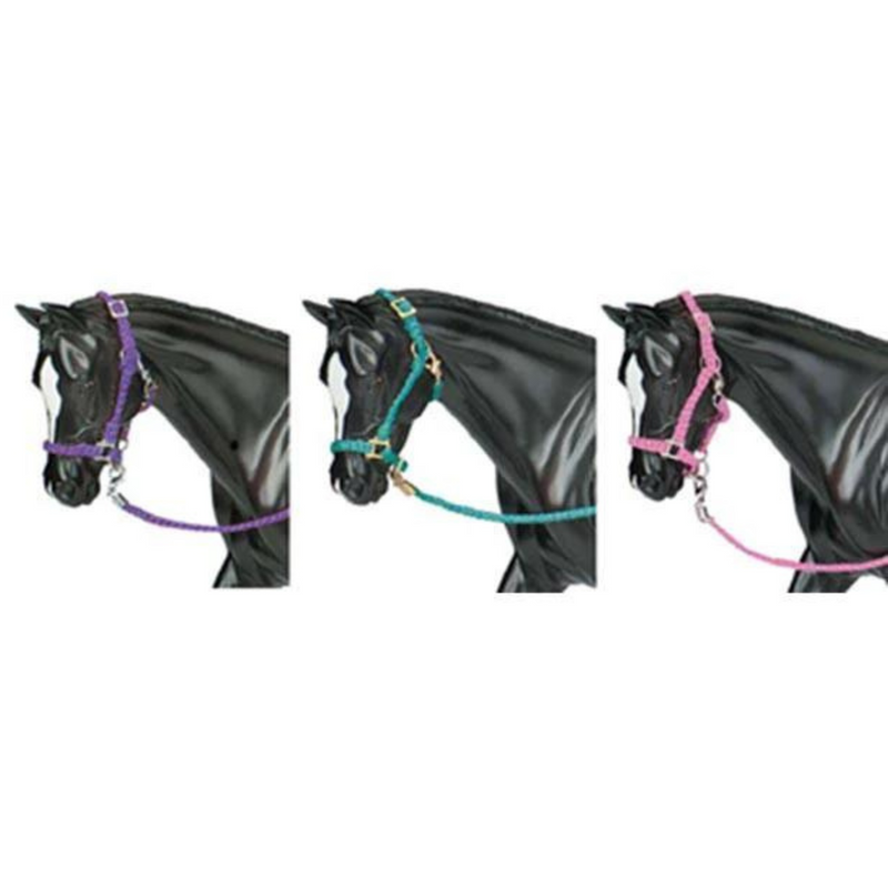 Breyer Traditional 2474 Set of 3 Assorted Hot Coloured Nylon Halters