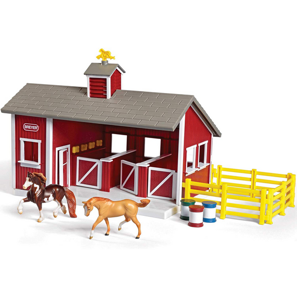 Breyer BY59197 / 591001 Red Stable Set Toy Horse Stable