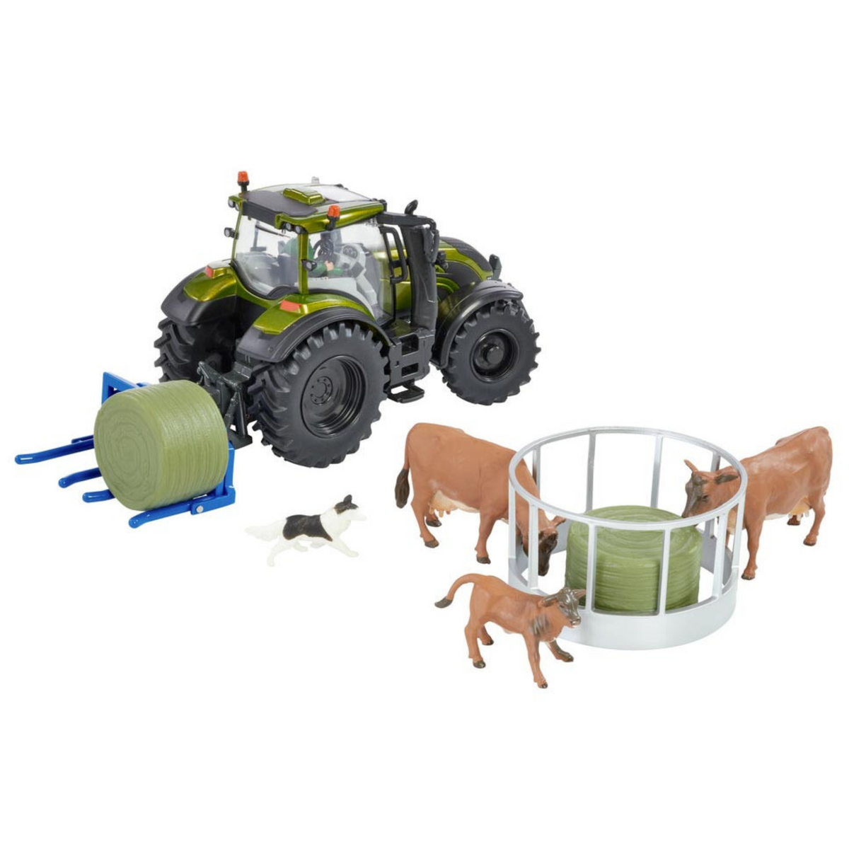 Britains 43323 Metallic Olive Green Valtra Playset
