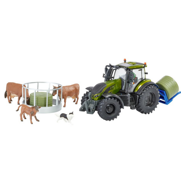 Britains Metallic Olive Green Valtra Playset 43323