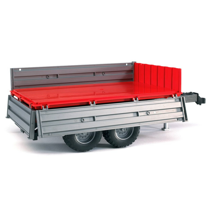 Bruder Grey Red Flatbed Trailer 02019