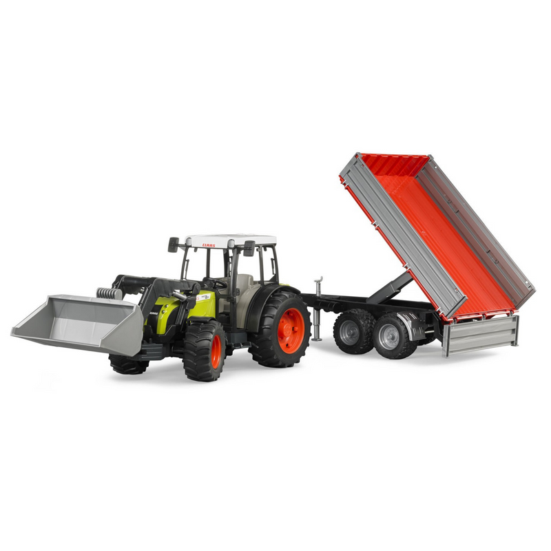 Bruder 02112 Claas Nectis Tractor with Frontloader & Trailer