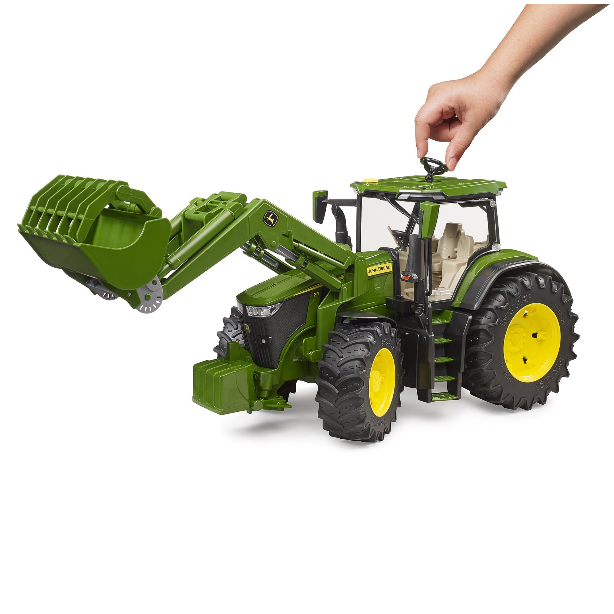 Bruder Toys John Deere 7R350 Tractor  with Frontloader 03151