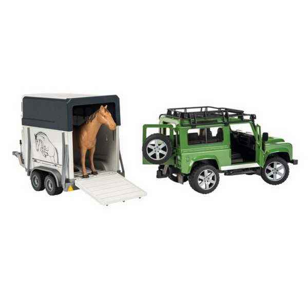 Bruder Toys Land Rover Defender & Horse Box 02592