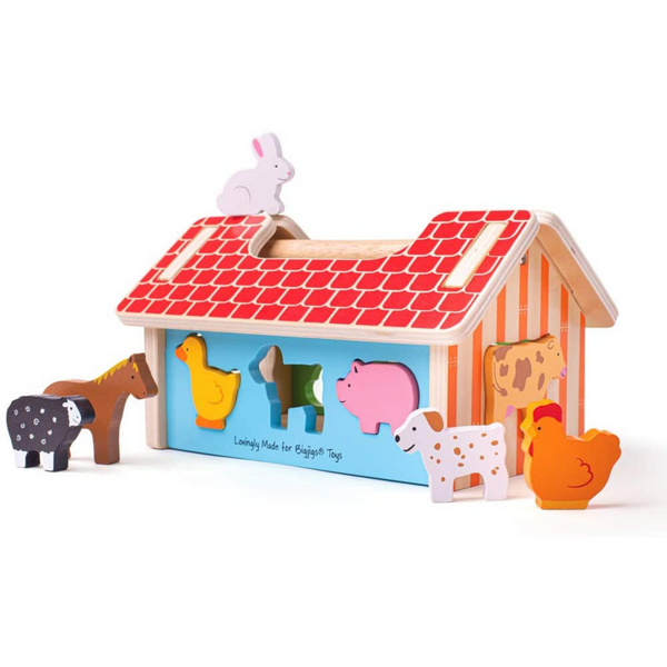 Wooden Farmhouse Sorter Toy BIGJIGS BB108