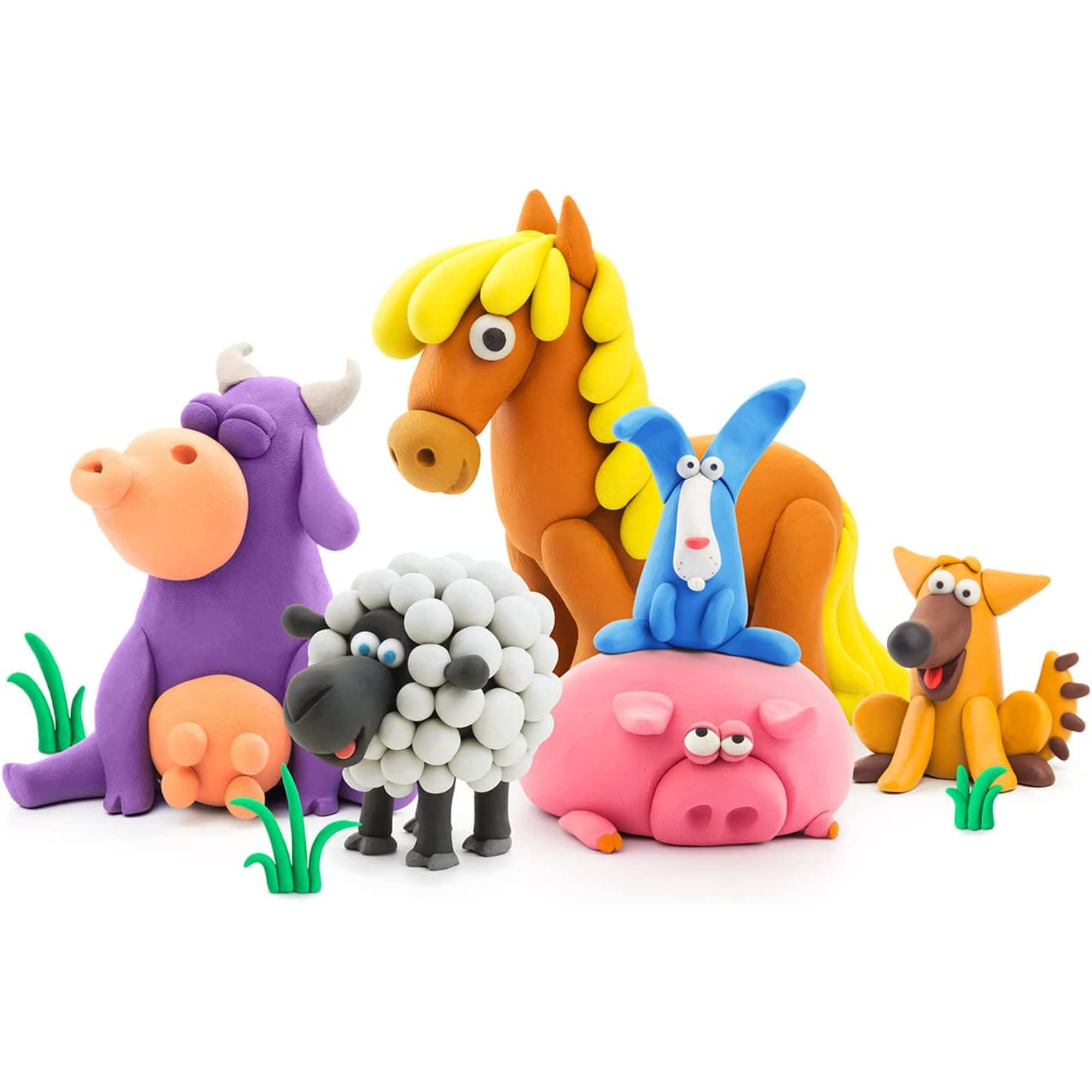 Farm Clay Model Hey Clay Modelling Farm Animals Set